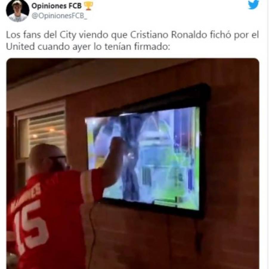 Cristiano Ronaldo fichó por el Manchester United y los memes destruyen al City, Cavani y Messi