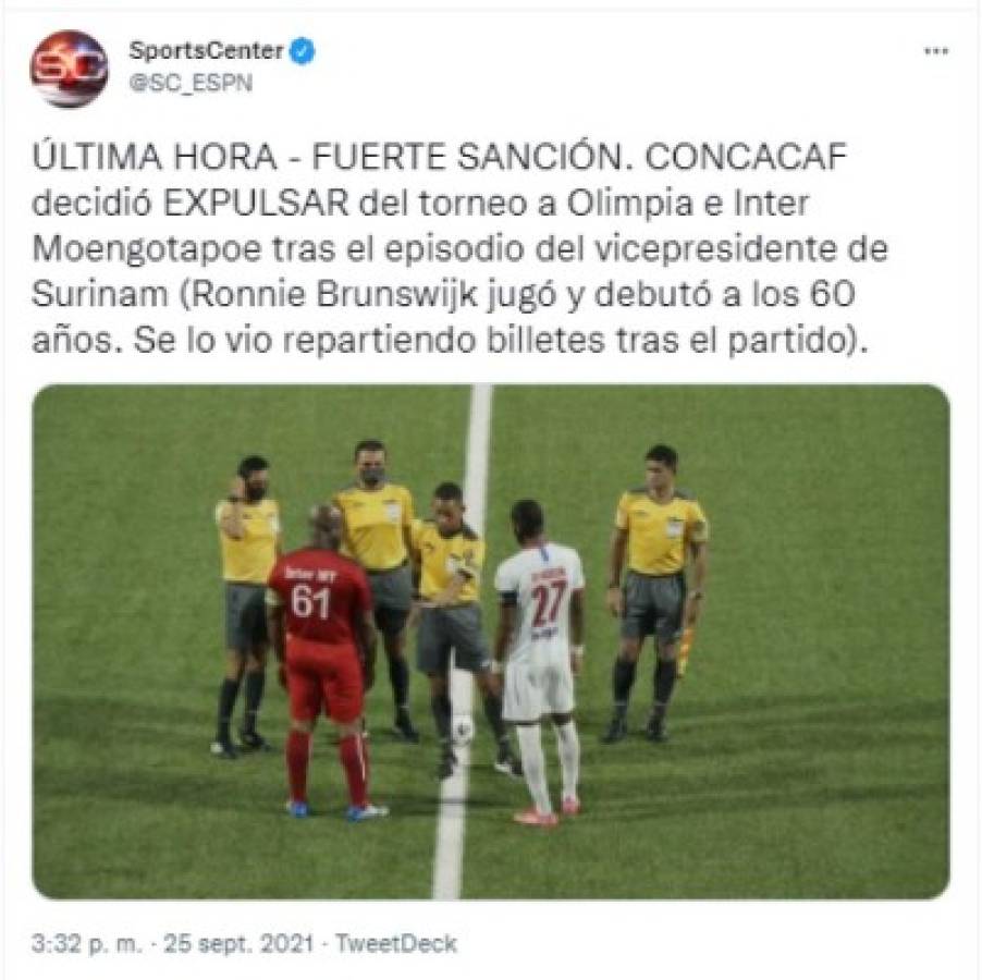 Periodistas y prensa internacional sobre el escándalo de Olimpia en la Concacaf: ''Salió cara la bromita de los 100 dólares''