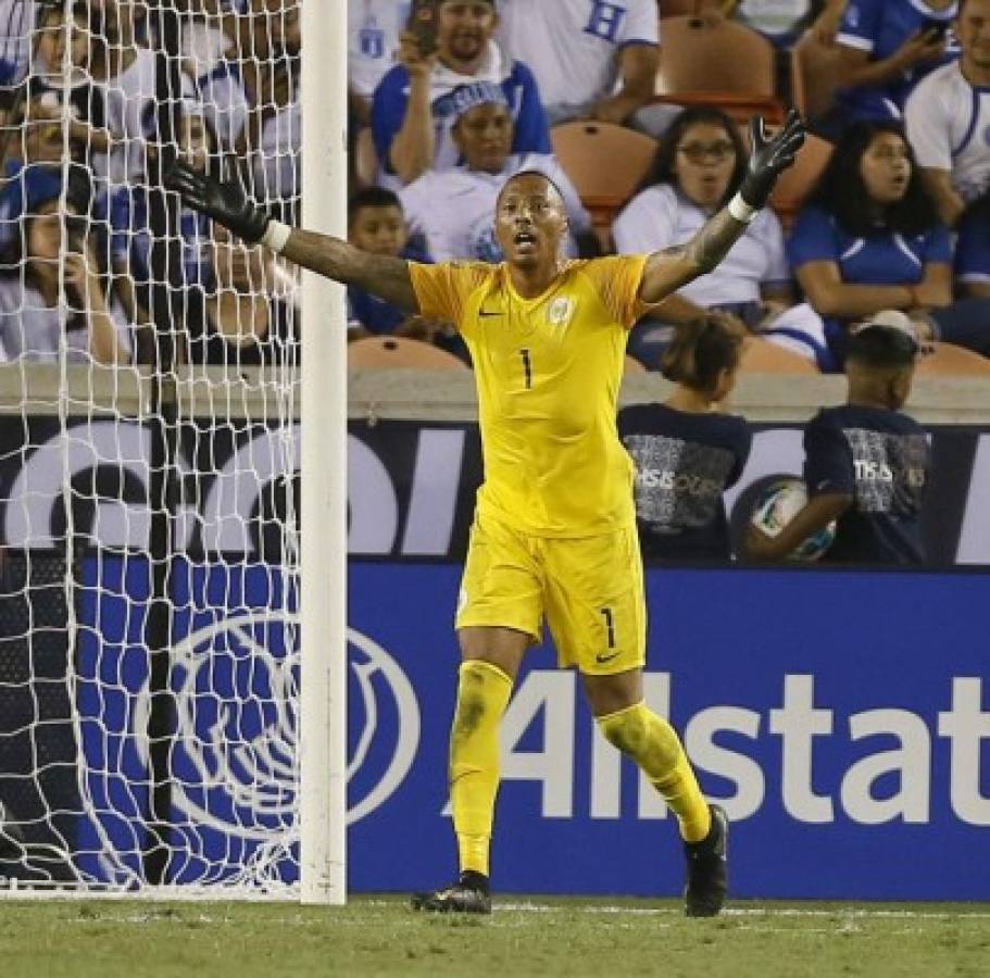 HOUSTON, TEXAS - JUNE 21: Eloy Room #1 of Curacao Honduras during the CONCACAF Gold Cup Group C game between Honduras and Curacao at BBVA Stadium on June 21, 2019 in Houston, Bob Levey/Getty Images/AFP