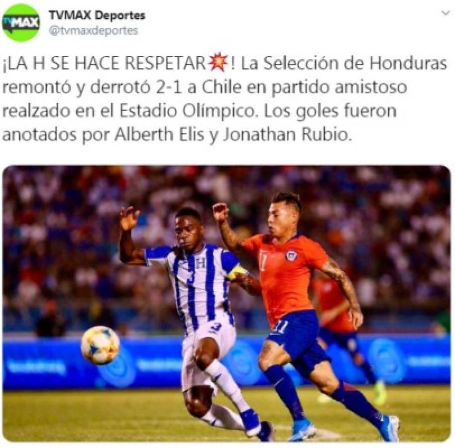 Así reaccionó la prensa internacional tras el triunfo de Honduras sobre Chile: 'Golpe y remontada'  