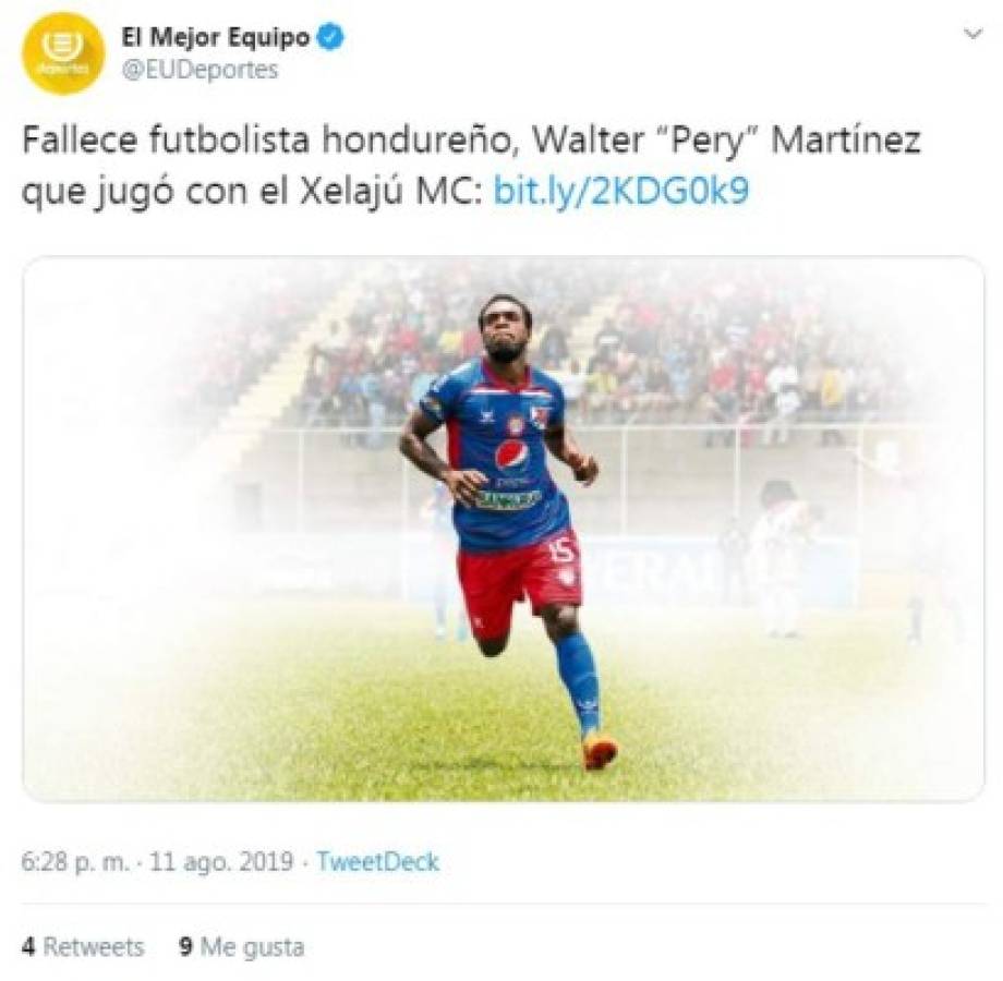 Lo que dice la prensa internacional sobre la muerte de Walter 'Pery” Martínez