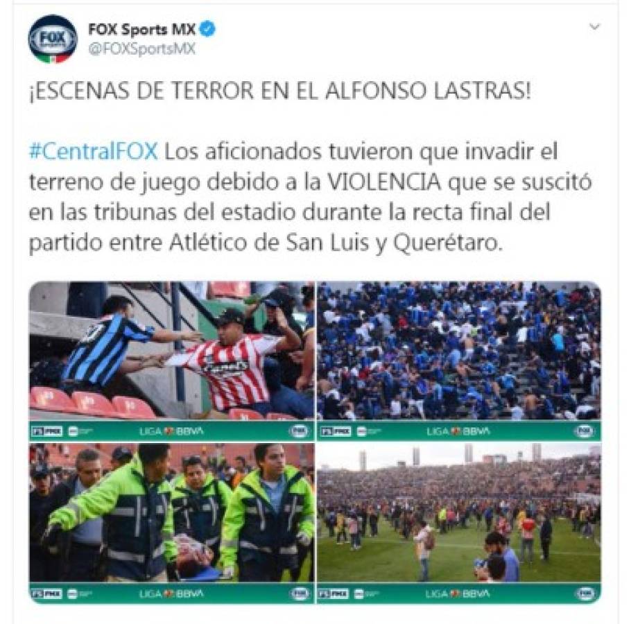 Salvajismo, terror, vergüenza: La reacción de la prensa mundial tras el San Luis-Querétaro de la Liga MX