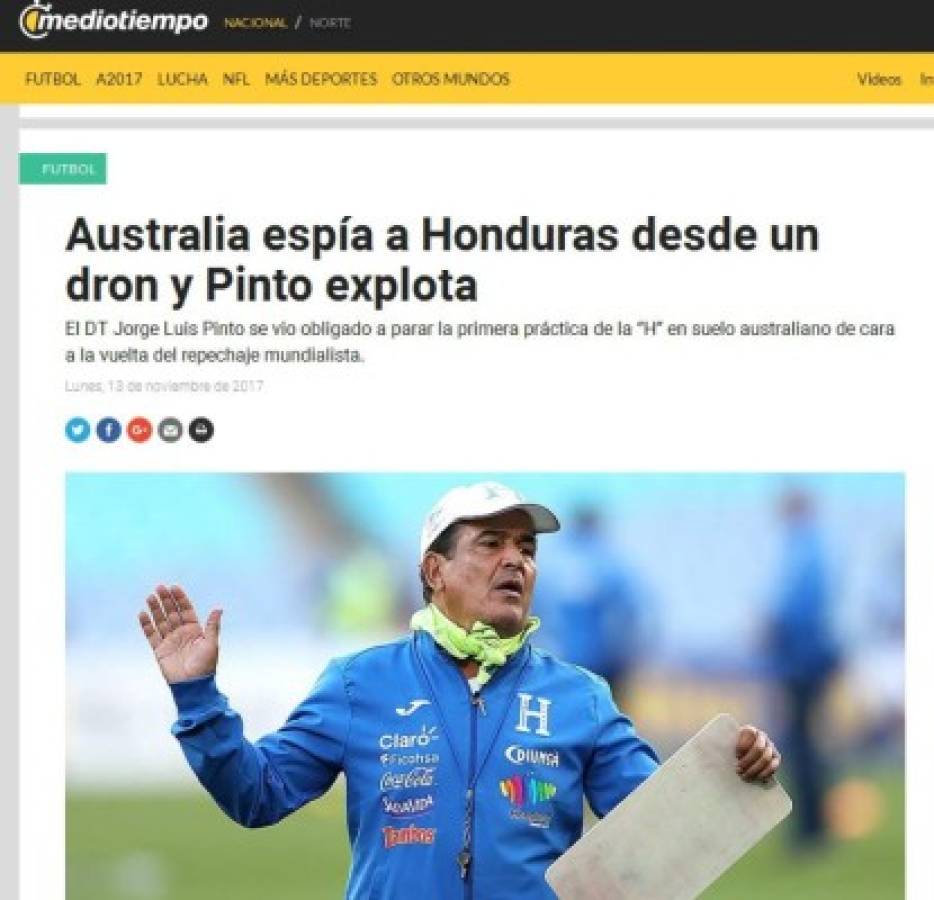 Así cuenta el mundo el espionaje de Australia a la Selección de Honduras