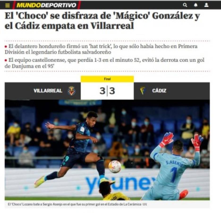 'El heredero del 'Mágico' González e histórico': Prensa mundial se rinde a los pies del Choco Lozano