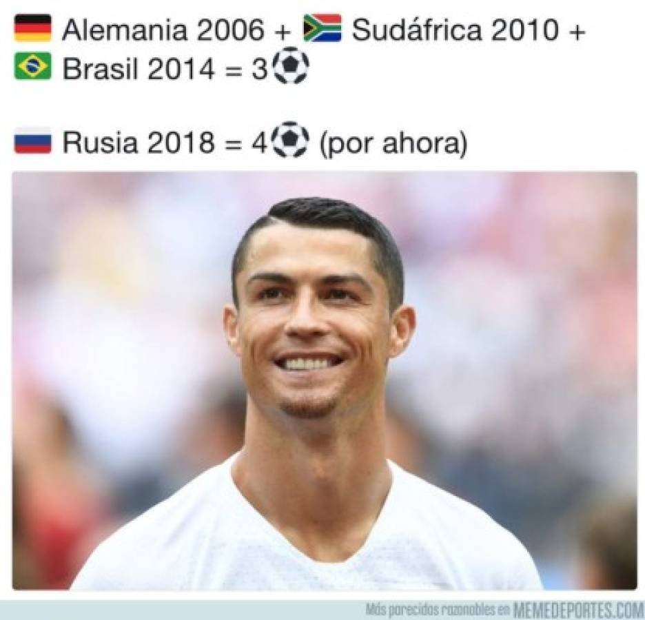 Los memes van directo a Cristiano Ronaldo tras su cuarto gol en Rusia-2018