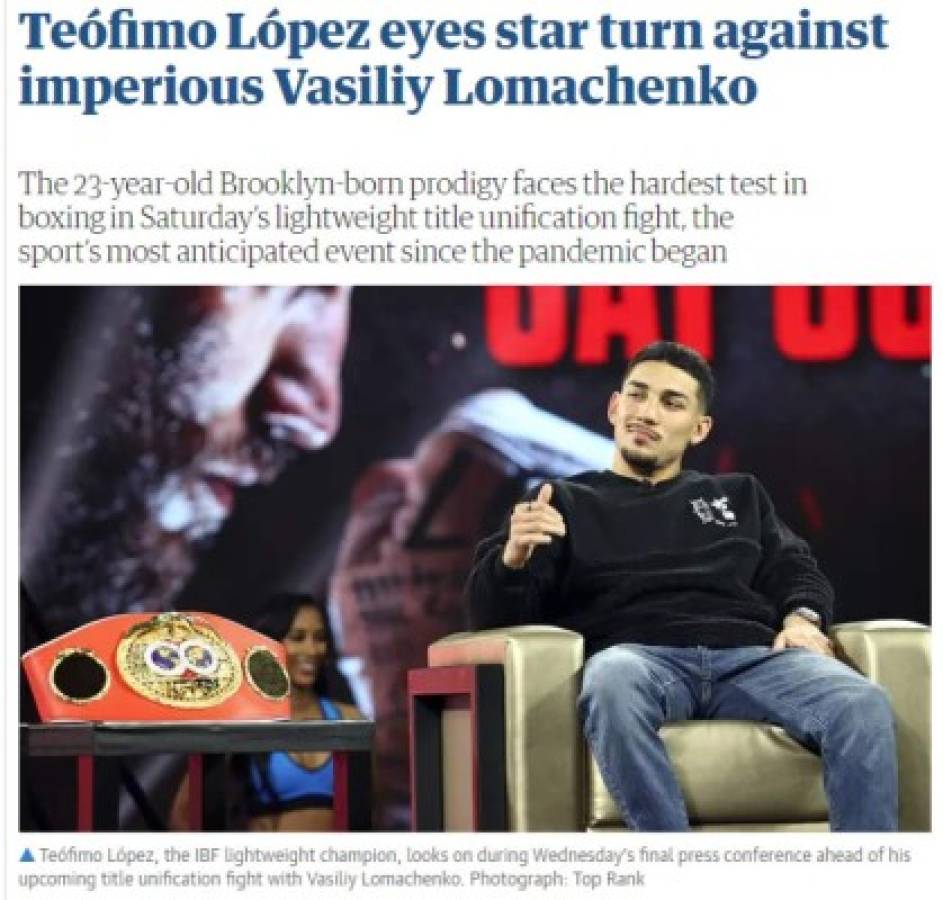 Tildan de 'indio' a Teófimo: Lo que dicen los medios internacionales sobre la pelea Lomachenko-López
