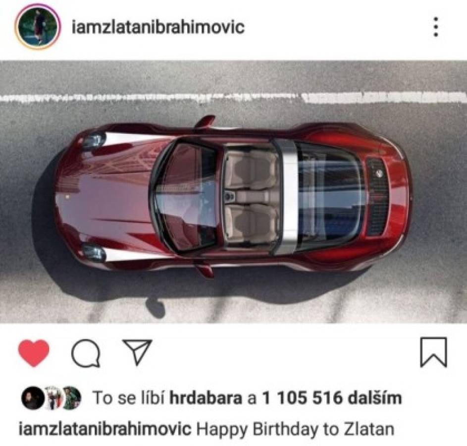 Lo presume en Instagram: Zlatan Ibrahimovic cumple 39 años y se regala un auto espectacular