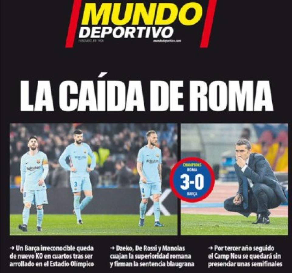 Las portadas por el mundo sobre el Barça: 'Fracaso sin excusas'