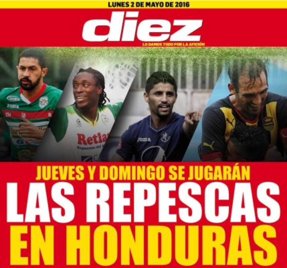 Portadas digitales de DIEZ de este lunes 2 de mayo del 2016