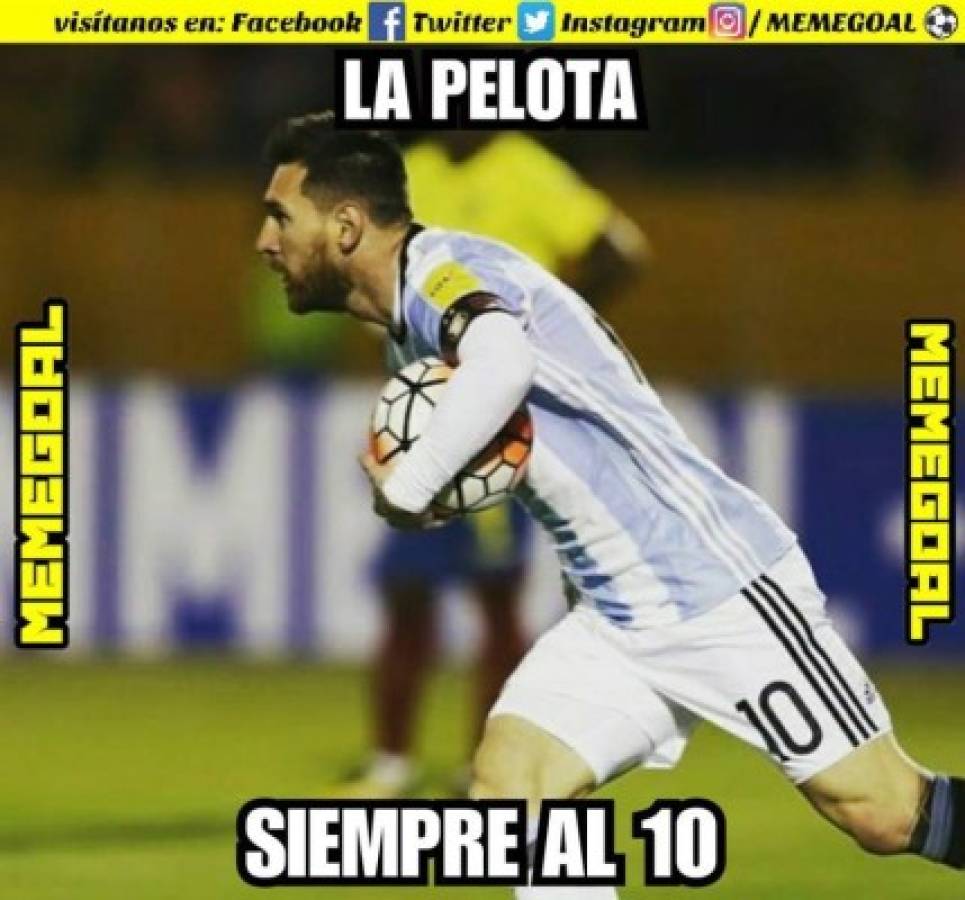 Los tremendos memes de la clasificación de Messi y Argentina al mundial de Rusia