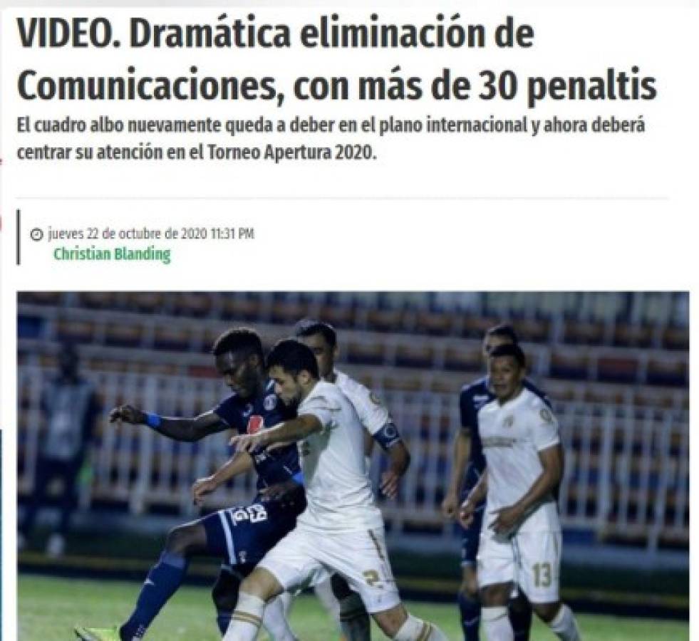 Insólito, asombro, récord: la prensa mundial se sorprende con tanda de penales entre Motagua y Comunicaciones