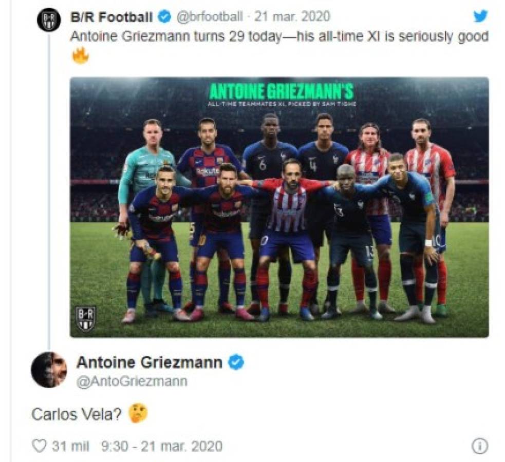 Incluyó a un mexicano: El impresionante 11 con el que ha jugado Antoine Griezmann