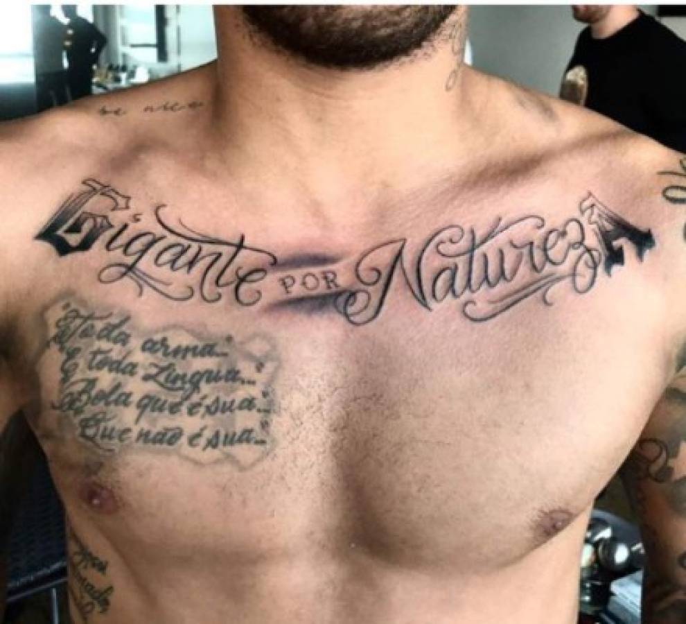 Neymar: El significado de todos sus tatuajes, desde un niño descalzo hasta sus superhéroes favoritos