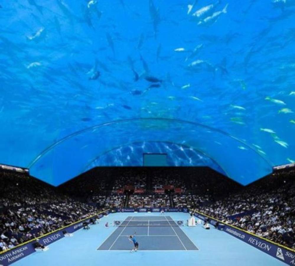 Los maravillosos caprichos en Dubai: Una cancha de Tenis bajo el agua