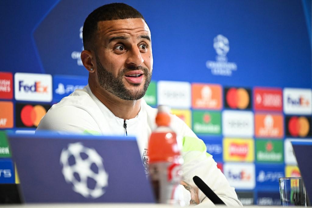 Walker durante la rueda de prensa previa al partido contra el Real Madrid.