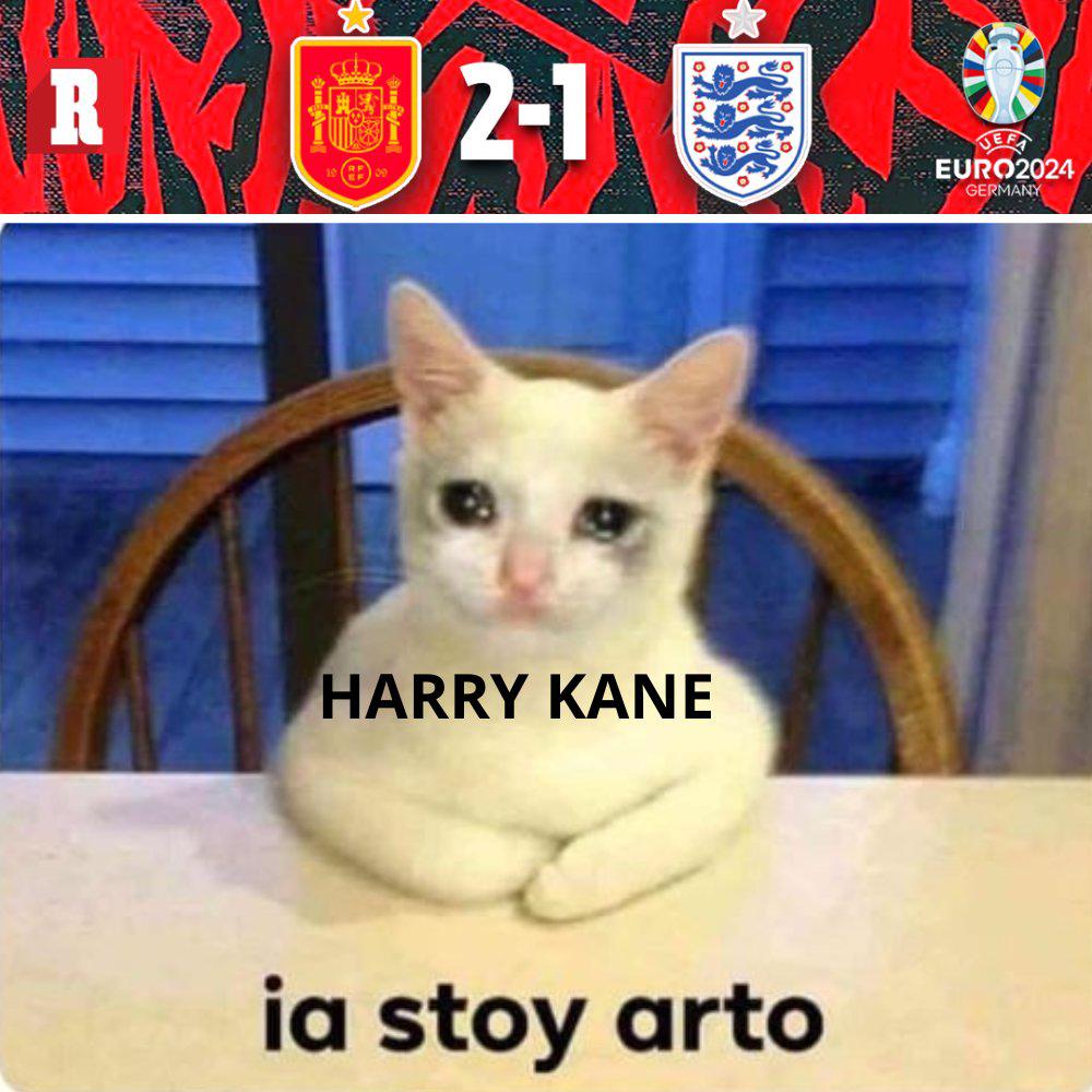 Eurocopa 2024: memes destrozan a Harry Kane por la derrota de Inglaterra ante España en la final