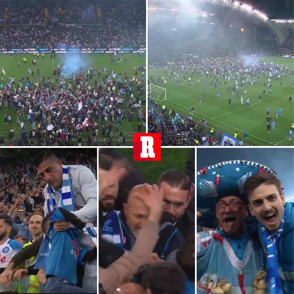 Brutal invasión y “Chucky” Lozano como Superman: la histórica celebración del título del Napoli en Italia