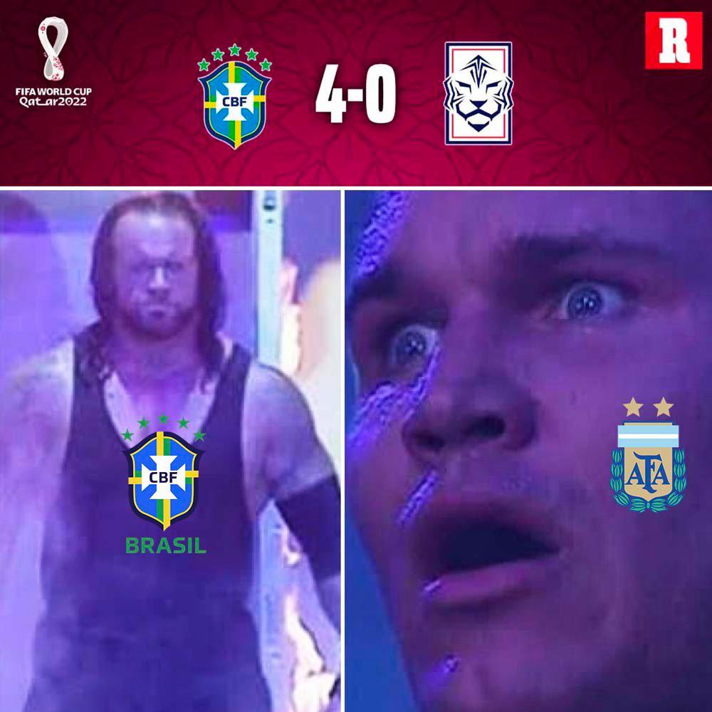 ¿Tiembla Argentina? Los jocosos memes que dejó la goleada de Brasil a Corea del Sur en el Mundial