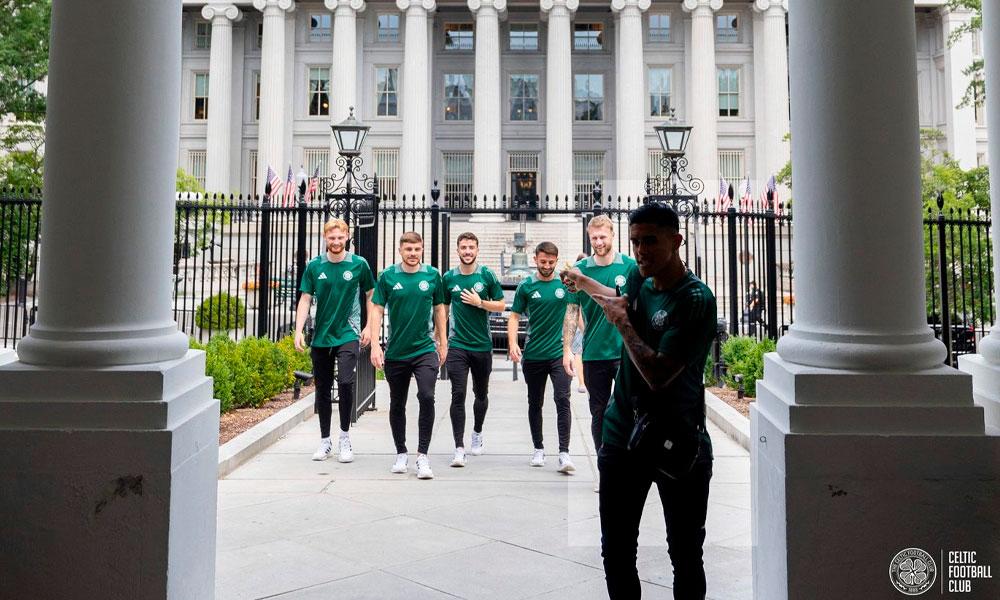 El hondureño Luis Palma visita la Casa Blanca y desata la locura de niños en la gira del Celtic en Estados Unidos