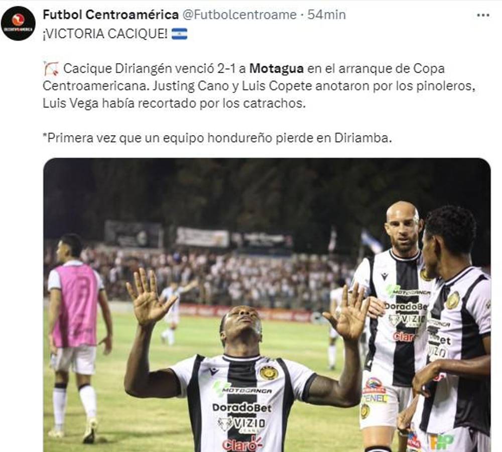 Lo que dice la prensa hondureña sobre la derrota de Motagua ante Diriangén en la Copa Centroamericana de Concacaf