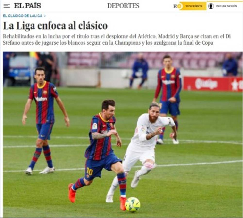'¿Su último Clásico?': Messi se roba las portadas Real Madrid-Barcelona de la liga española