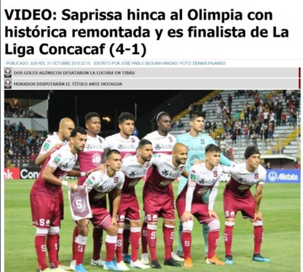 ¡Terrorífica! Prensa de Costa Rica y El Salvador destrozan al Olimpia y Alianza