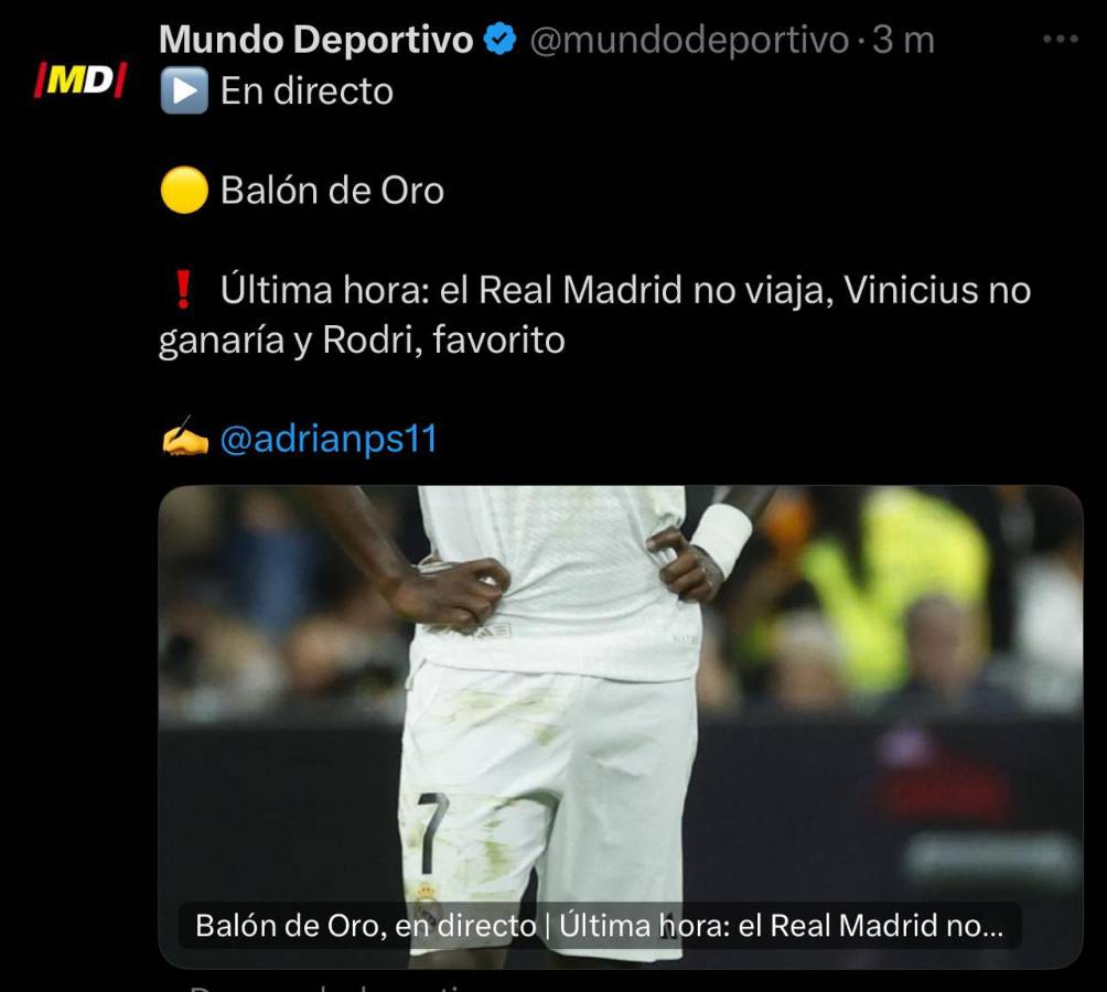 Vinicius no ganará el Balón de Oro y la prensa mundial reacciona : “Es la mayor vergüenza en años”, “Que injusto”