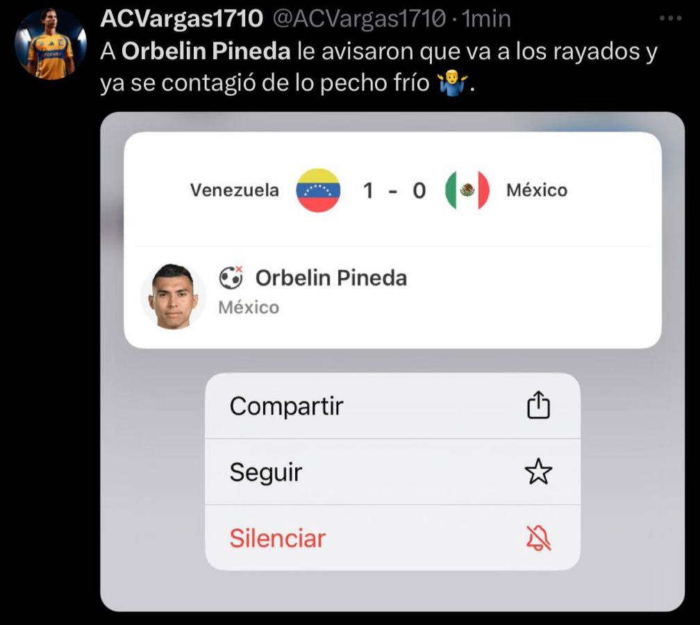 Orbelín Pineda y Barton protagonistas: Los mejores memes que dejó el triunfo de Venezuela ante México en la Copa América