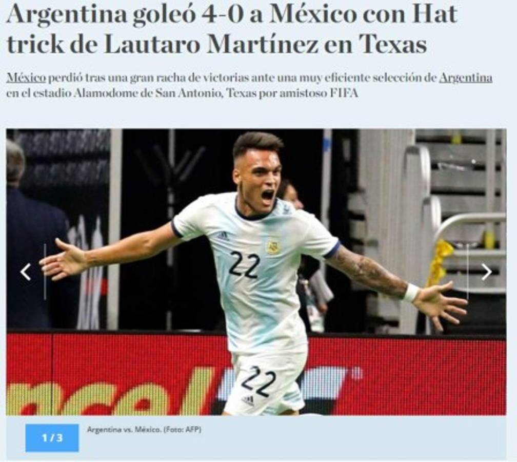 Lo que dice la prensa mundial tras la paliza de Argentina a México: 'Pesadilla y desastre'