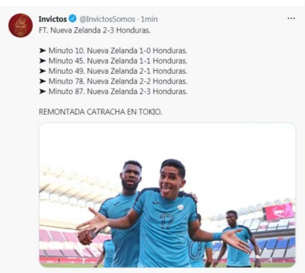 'Honduras no se rinde': Lo que dice la prensa mundial y nacional del triunfo de la Sub-23 ante Nueva Zelanda en Tokio