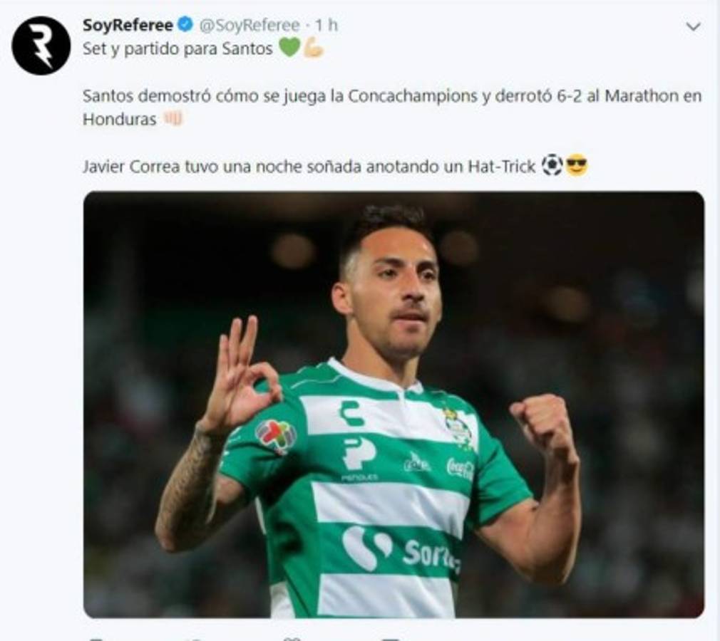 ¡Ardiente! Medios internacionales hacen eco del triunfo abultado de Santos ante Marathón