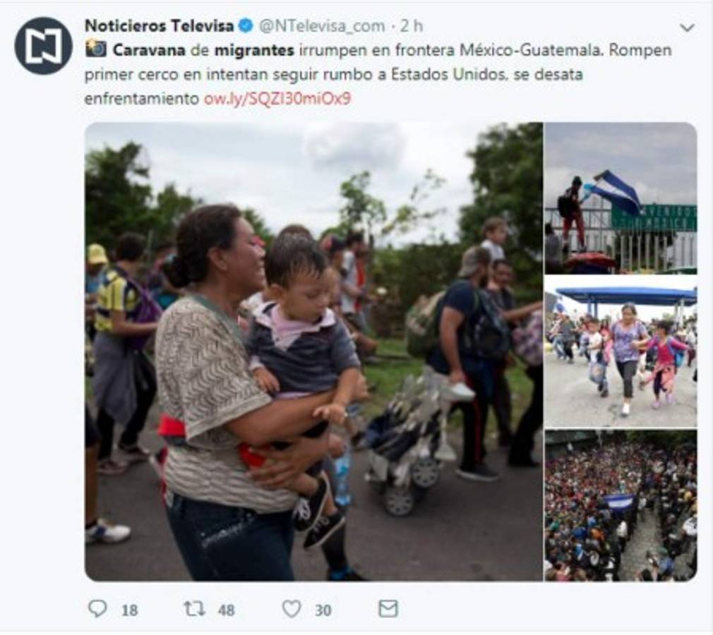 Lo que dicen los medios internacionales sobre la caravana de migrantes de hondureños