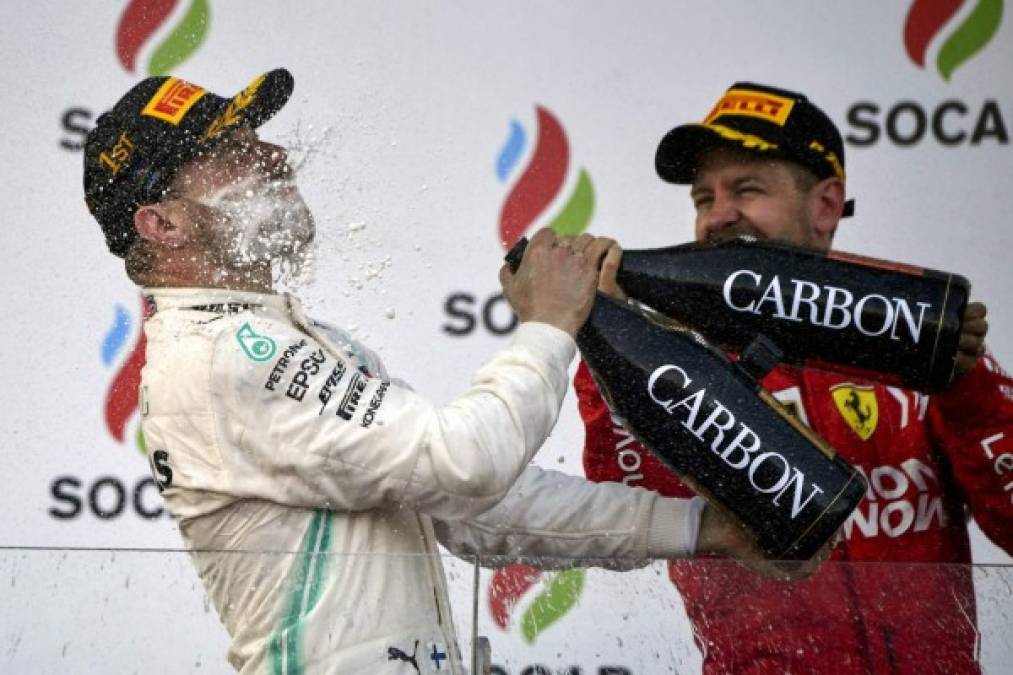 Doblete de Mercedes con Bottas delante de Hamilton en GP de Azerbaiyán