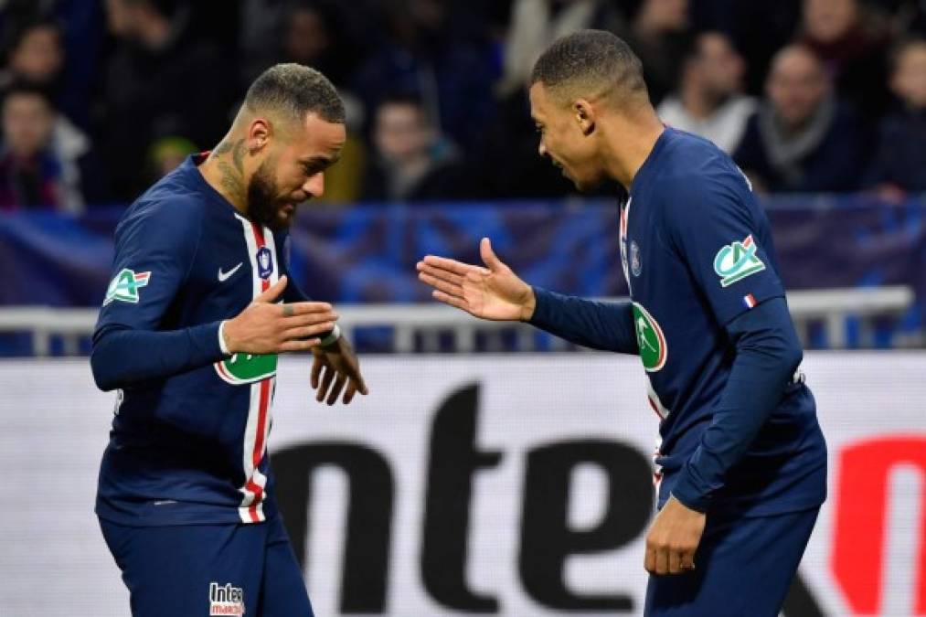 Hattrick de Mbappé y gol de Neymar meten al PSG en la final de la Copa de Francia sobre Lyon