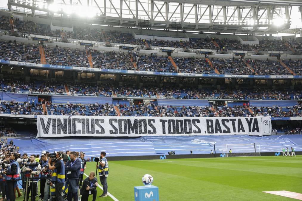 FOTOS: El Real Madrid rinde homenaje a Vinicius, el mensaje contra el racismo y la visita de Florentino Pérez