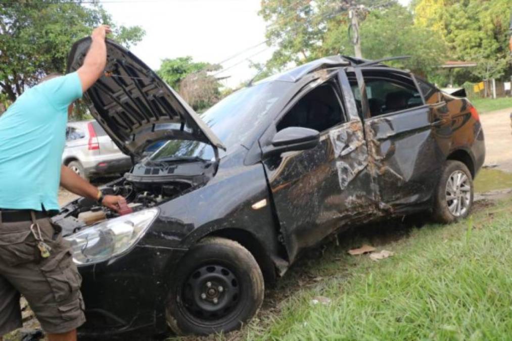 En fotos: Así quedó el auto de Marcelo Canales tras su aparatoso accidente en El Progreso