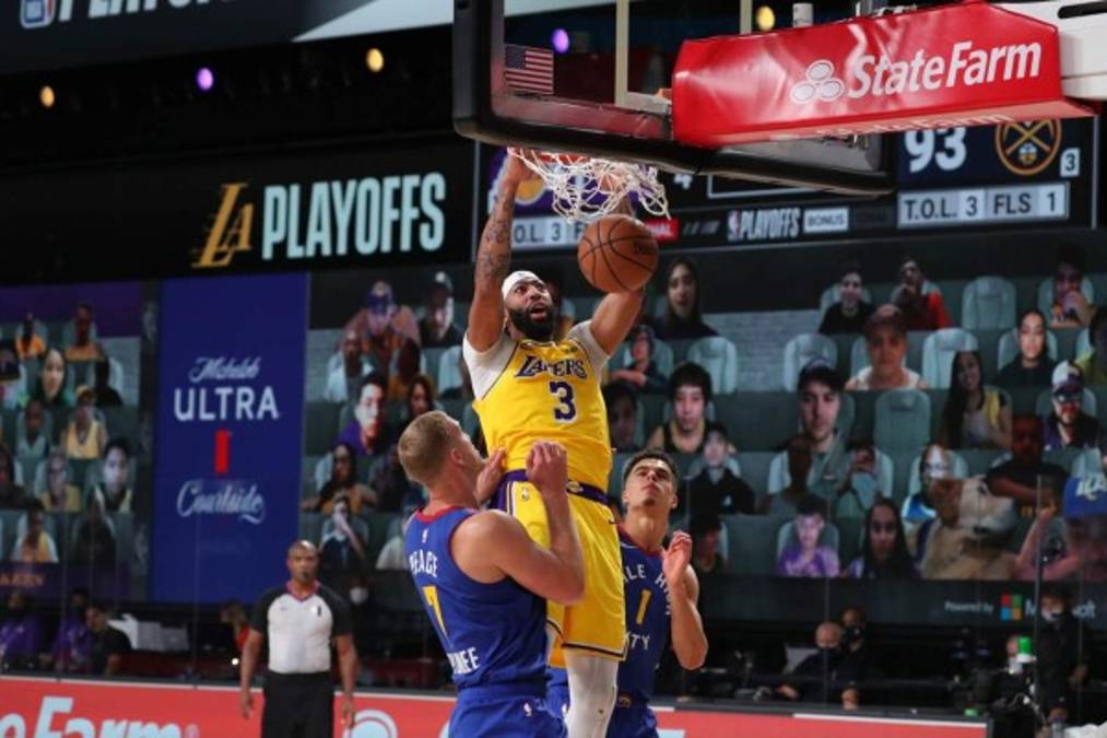 Lakers arrollan a los Nuggets en el primer partido de la finales de la conferencia Oeste