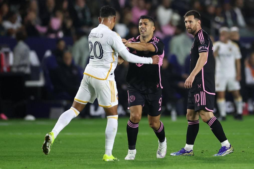 Inter Miami: Messi se encara con jugador del Galaxy, Suárez sale a defenderlo y la reacción de Kim Kardashian