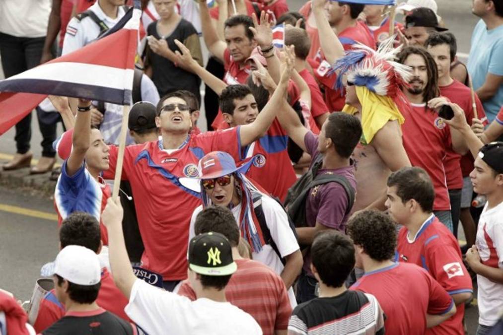Espectacular celebración de la selección de Costa Rica en San José