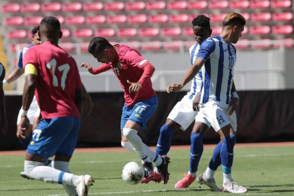 Sub 23 de Honduras empata ante Costa Rica con nuevas caras en su primer amistoso de cara al Preolímpico de Concacaf 2021