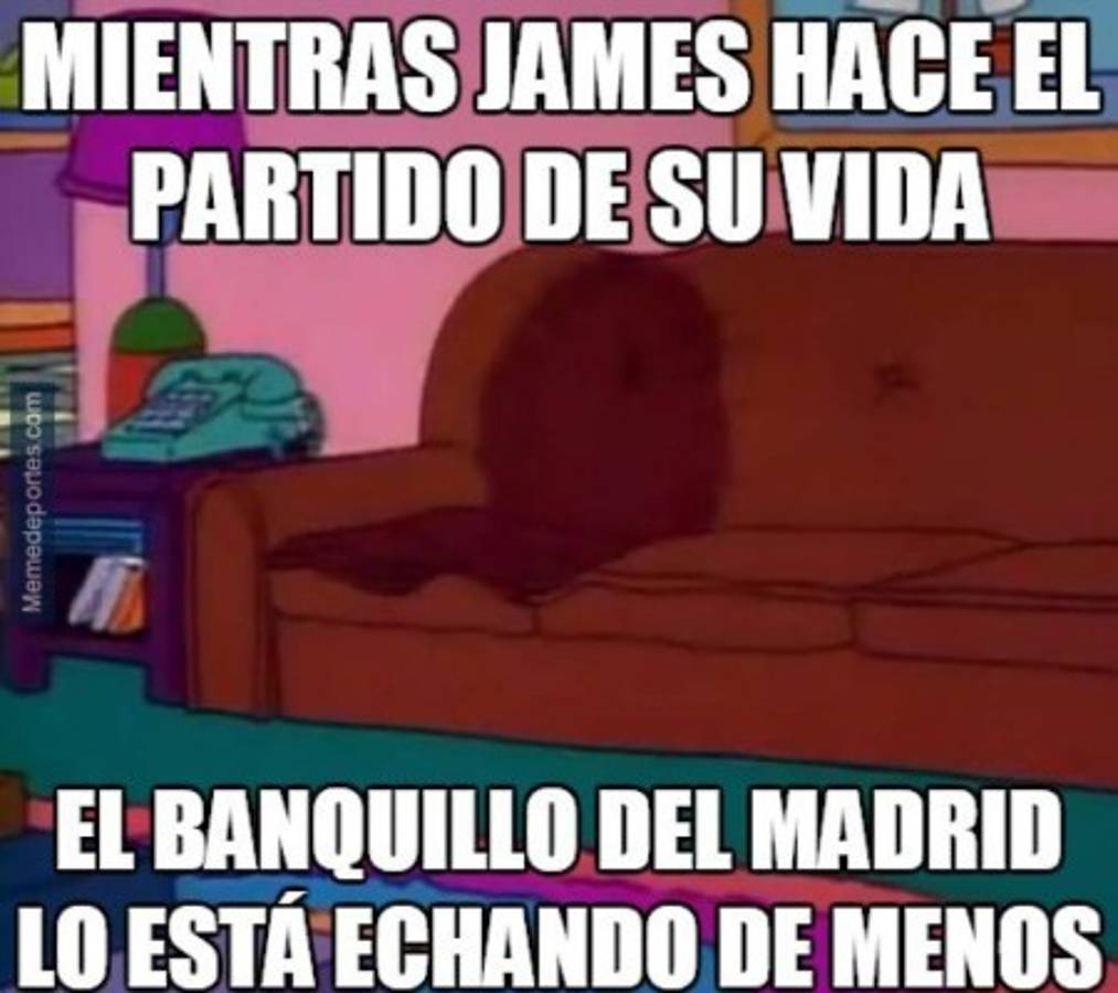 MEMES: James anota doblete y ni aún así lo perdonaron en las redes  