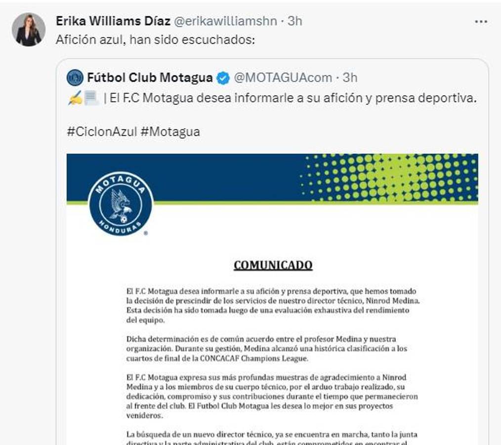 Lo que dicen los periodistas hondureños sobre el despido de Ninrod Medina en Motagua: “Nunca fue el DT que ocupaban”