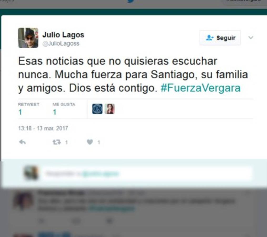 Compañeros, afición y periodistas muestran su apoyo a Santiago Vergara