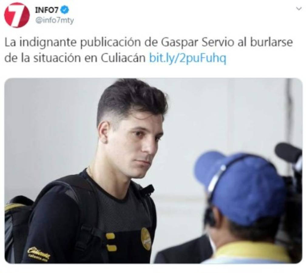 Lo que dicen en redes sociales de Gaspar Servio tras su polémico vídeo en Culiacán: 'Futbolista sin cerebro' 