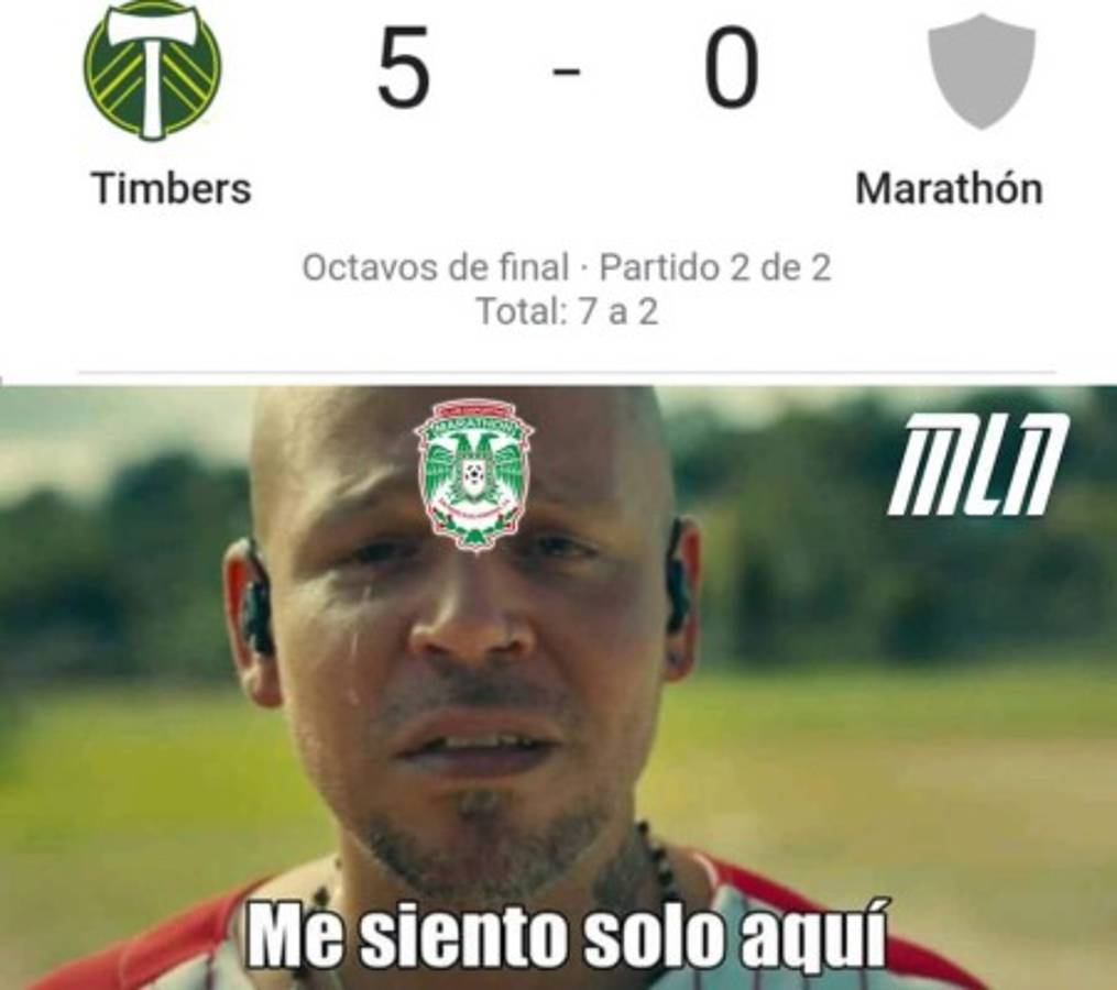 Humillan a Marathón con memes tras la paliza ante el Portland en la Concachampions