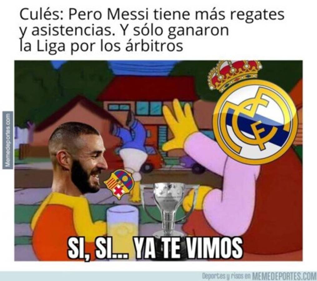 Los memes del Real Madrid campeón de la Liga de España donde hacen pedazos al Barcelona