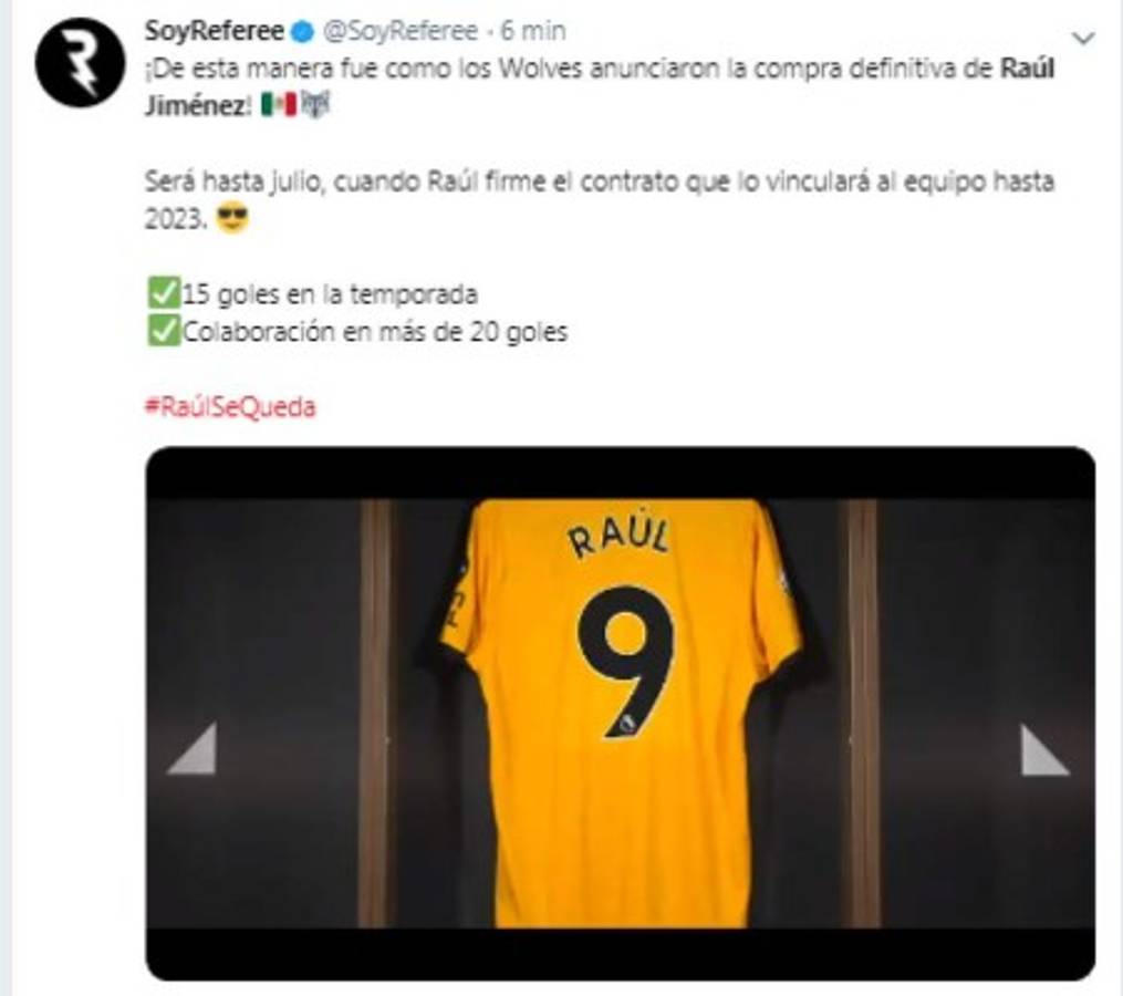 Lo que dice la prensa mundial sobre el fichaje de Raúl Jiménez: 'Histórico'