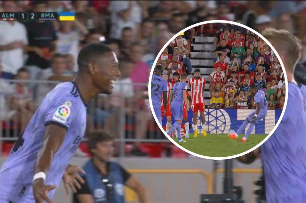 ¡De pie ante el austriaco! El tremendo golazo de tiro libre David Alaba en el Almería vs Real Madrid (VIDEO)