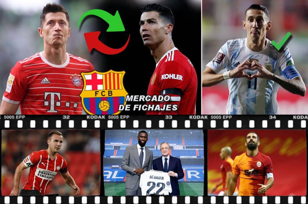 Mercado de fichajes: sorpresiva baja en el Barcelona y la nueva oferta por Lewandowski; Cristiano Ronaldo y Di María son noticia