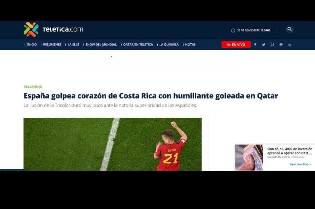 “Parecemos Panamá”, “Dimos pena”: las reacciones de la prensa tica tras la derrota de ante España en Qatar 2022
